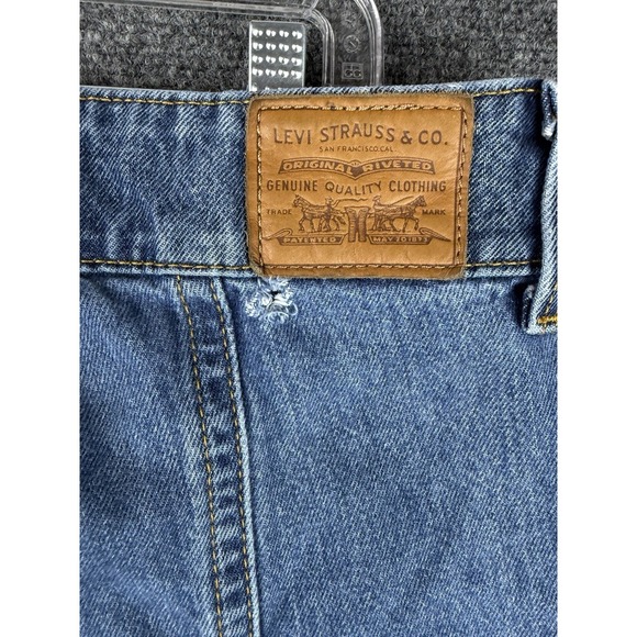 Levis Premium Womens 32 Blue Noughties Bell Low Rise Jeans Flare Wide Leg Denim - Picture 8 of 13